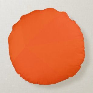 Almofada Redonda Arte geométrica laranja, simples, moderna, legal,