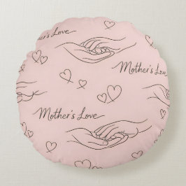 Almofada Redonda Arte Moderna Personalizada para Dia das Mães