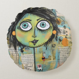 Almofada Redonda ArtLady 15 Encantadora e desgastada