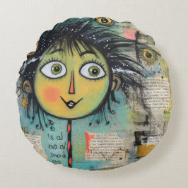 Almofada Redonda ArtLady 17 Encantada e angustiada