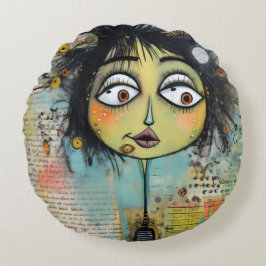 Almofada Redonda ArtLady 26 Encantadora e angustiado
