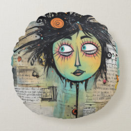 Almofada Redonda ArtLady 27 Encantadora e angustiado