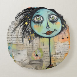 Almofada Redonda ArtLady 2 encantadora e angustiada