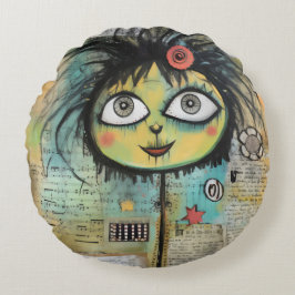 Almofada Redonda ArtLady 4 encantadora e angustiada