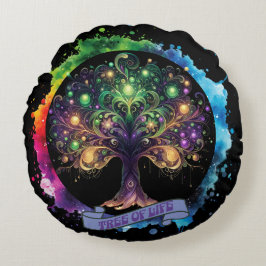 Almofada Redonda Árvore de vida v2