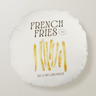 Almofada Redonda As Fries Francesas São O Meu Travesseiro Da Ronda 