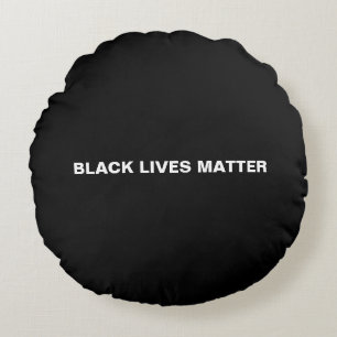 Almofada Redonda "As vidas negras são importantes", minimalista br