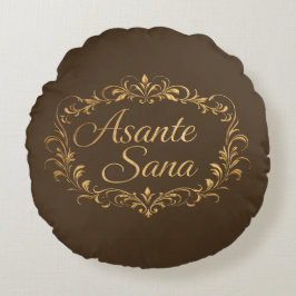 Almofada Redonda Asante Sana Espresso & Tan – Gilded F Reversível