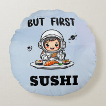 Astronauta comendo Sushi