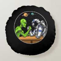 Astronauta Espacial Alienígena Braço Luta Engraçad