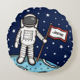 Almofada Redonda astronauta espacial personalizado Cosmonaut Round