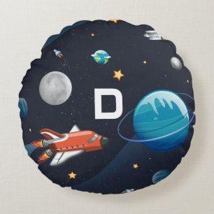Almofada Redonda Atividade de Espaço Exterior Personalizada na Gal