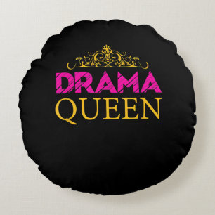 Almofada Redonda Atriz de teatro Rainha Coroa em Ação Atriz da Broa