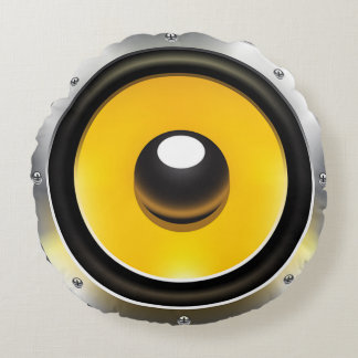 Almofada Redonda Auto-falante estéreo de vídeo 80s para áudio retro