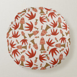 Almofada Redonda Autumn Forest Friends Round Pillow – Cute Mushroom