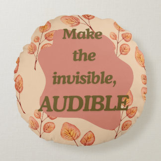 Almofada Redonda Autumn Motivational Quote Round Throw Pillow