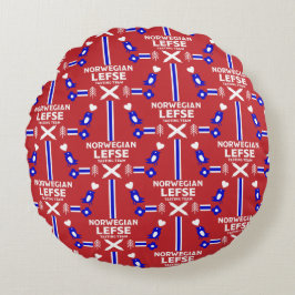 Almofada Redonda Avental de Lefse Flatbread Norueguês