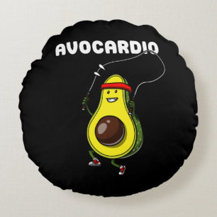 Almofada Redonda Avocardio Avocado Malhação Vegan Cardio Exercício