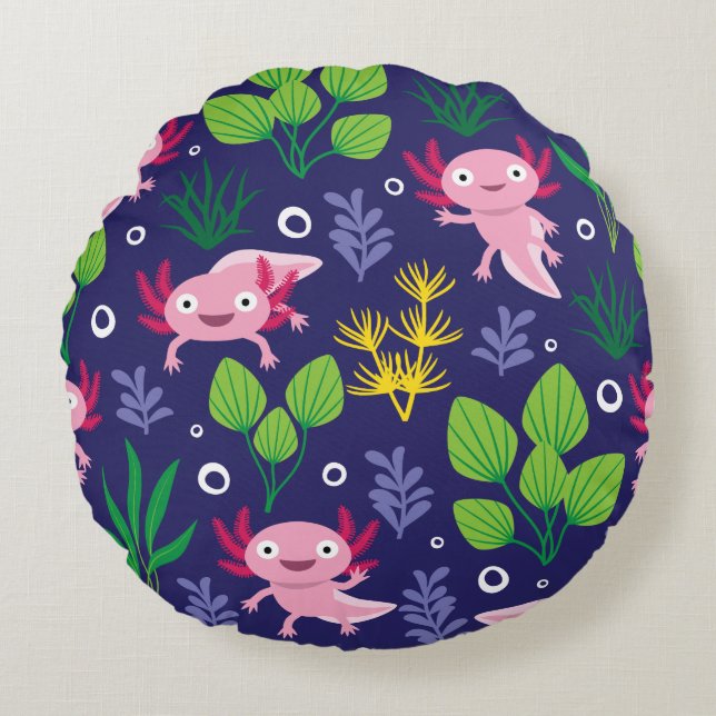 Almofada Redonda Axolotl (Frente)