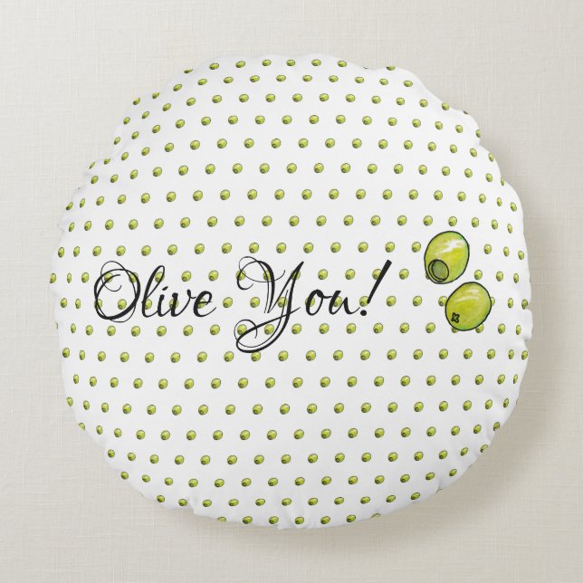 Almofada Redonda Azeitona (Frente)