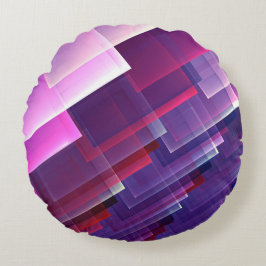 Almofada Redonda Azul Geométrico