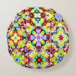 Almofada Redonda Azulejos do Mediterrâneo, Azulejos de Tinta Álcool