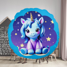 Baby Unicorn no Travesseiro redondo do PJ