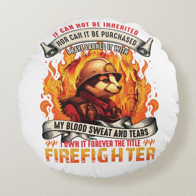 Almofada Redonda Badger Firefighter (Frente)
