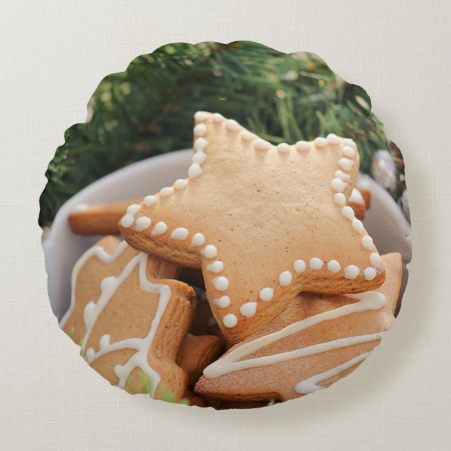 Almofada Redonda Baking de Natal (Frente)