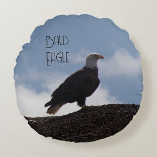 Almofada Redonda Bald Eagle/Turkey Vulture Round Pillow