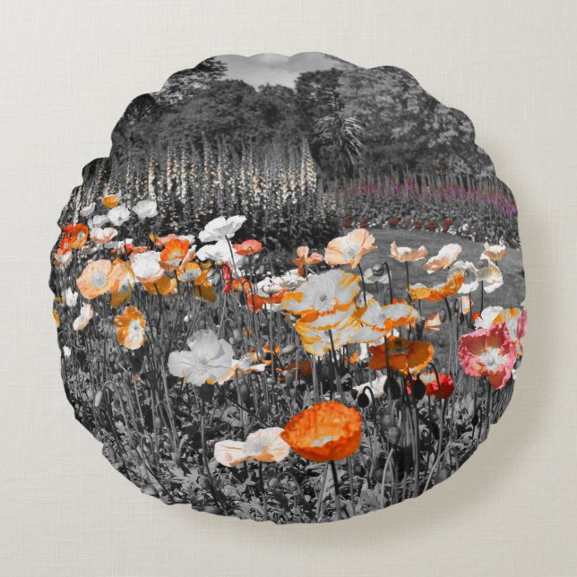 Almofada Redonda Ballarat Botanic Gardens Floral Display (Frente)