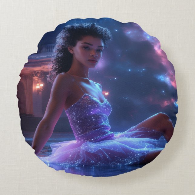 ALMOFADA REDONDA BALLET - EU AMO BALLET (Frente)