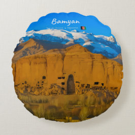 Almofada Redonda Bamyan, Afeganistão - Vale do Penhasco de Buda