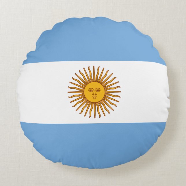 Almofada Redonda Bandeira Argentina (argentina) (Frente)