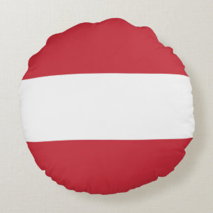 Almofada Redonda Bandeira da Áustria