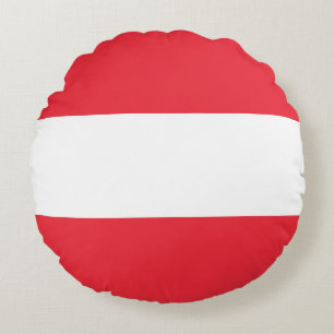 Almofada Redonda Bandeira da Áustria