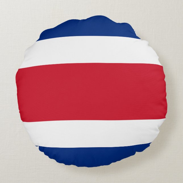 Almofada Redonda bandeira da Costa Rica (Verso)