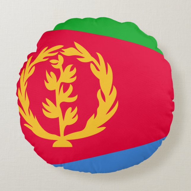 Almofada Redonda Bandeira da Eritreia (Frente)