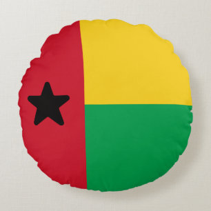 Almofada Redonda Bandeira da Guiné-Bissau