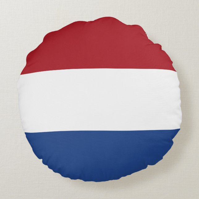 Almofada Redonda bandeira da Holanda (Verso)