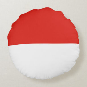 Almofada Redonda Bandeira da Indonésia
