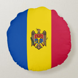 Almofada Redonda Bandeira da Moldávia