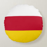 Almofada Redonda Bandeira da Ossétia do Norte<br><div class="desc">Bandeira Patriótica da Ossétia do Norte Alania.</div>