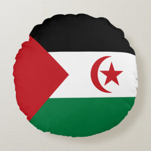 Almofada Redonda Bandeira da República Árabe Saharaui Democrática