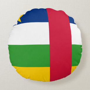 Almofada Redonda Bandeira da República Centro-Africana