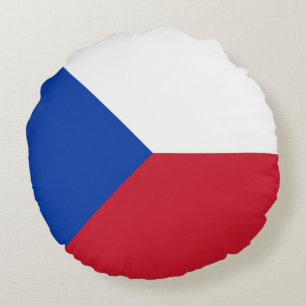 Almofada Redonda Bandeira da República Checa