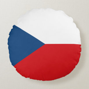 Almofada Redonda Bandeira da República Checa