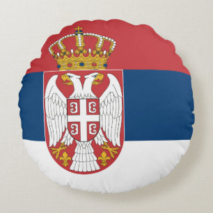 Almofada Redonda Bandeira da Sérvia (sérvia)