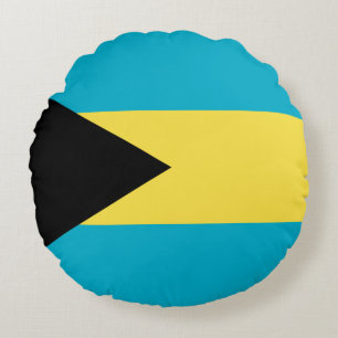 Almofada Redonda Bandeira das Bahamas