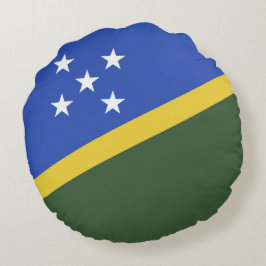 Almofada Redonda bandeira das Ilhas Salomão